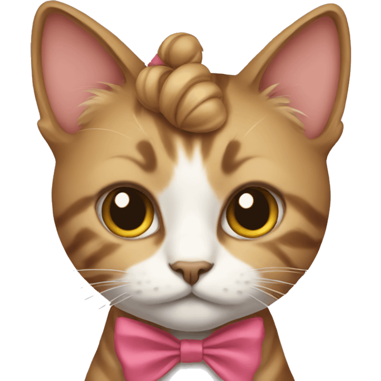  Cat wearing a bow emoji