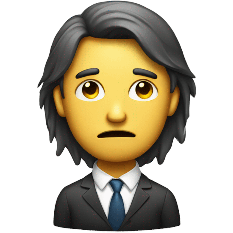 sad face businessman emoji