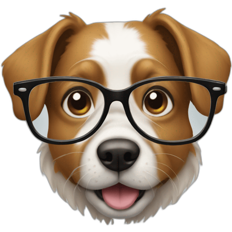 dog with glasses emoji