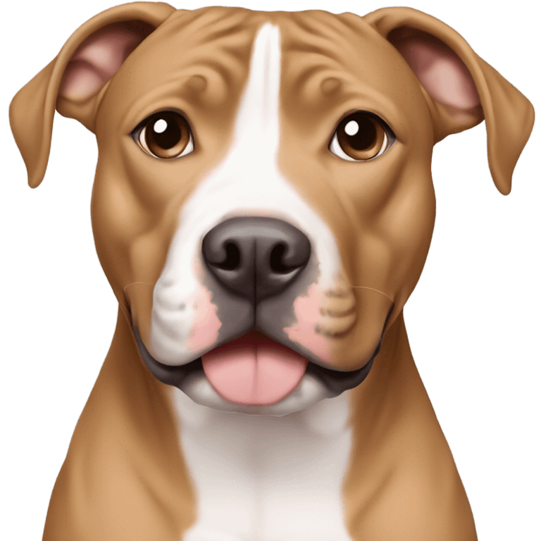 Light brown pit bull with blue eyes emoji