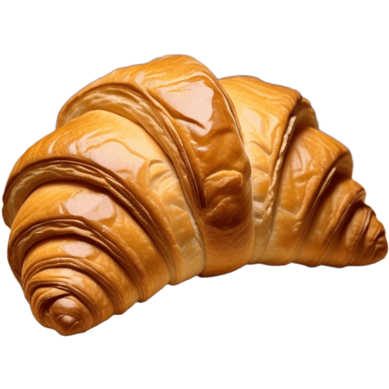 Cinematic Realistic Rustic French Croissant Pastry Emoji, depicted as a flaky, buttery crescent with delicate, layered textures and a slight, intentional char along the edges that imparts a rustic, artisanal charm. The golden, crispy exterior shows a hint of burnt nuance, rendered with warm, inviting lighting and exquisite detail to capture its time-honored, imperfect perfection. emoji