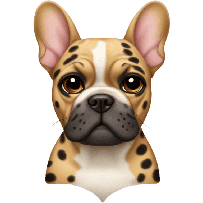 Leopard French bulldog emoji