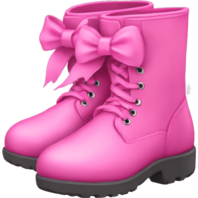 pink boots with pink bow emoji