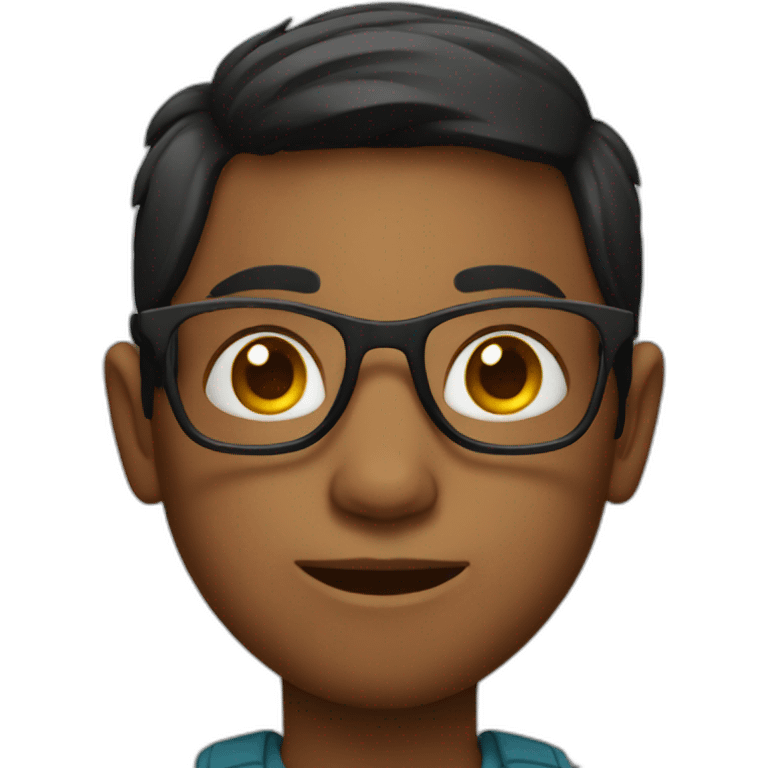 Indian boy with glasses emoji