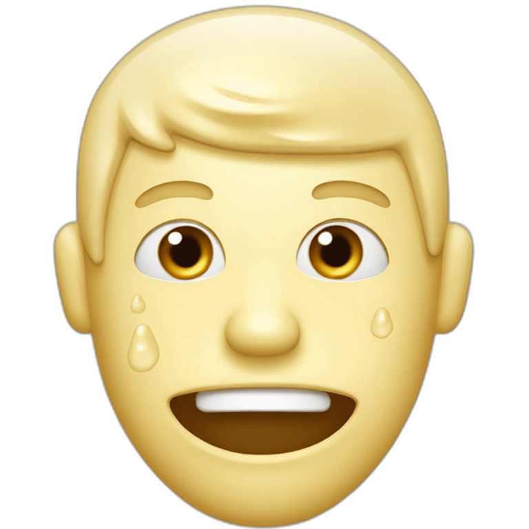 Man mayonnaise dripped on face emoji