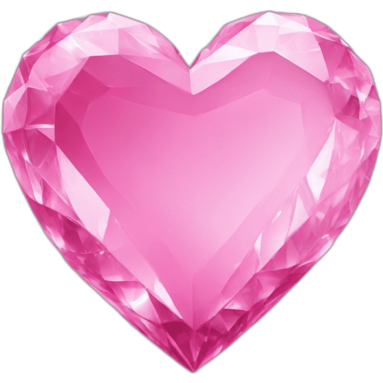 Pink crystal heart emoji