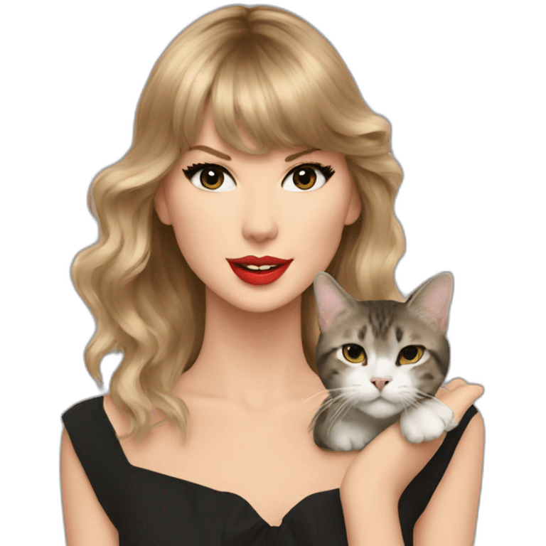 taylor swift with a cat emoji