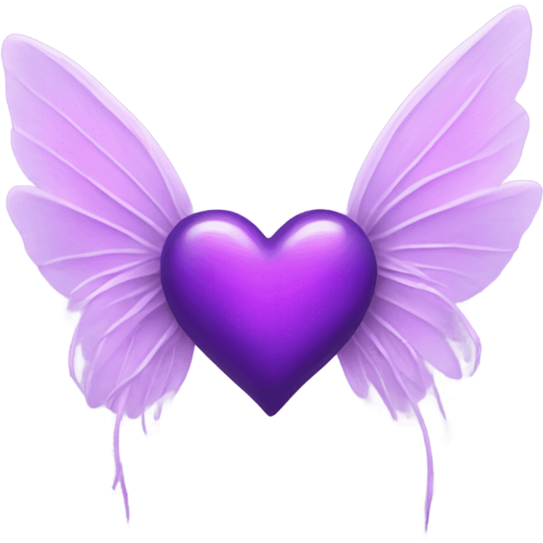 Purple Heart with fairy wings emoji