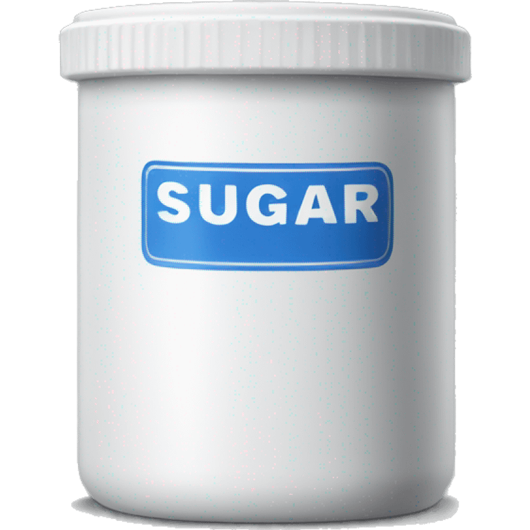 Realistic container of sugar for baking. emoji