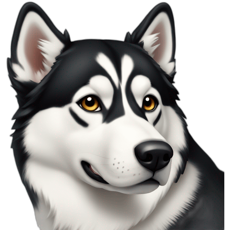 Dog siberian husky full-height emoji