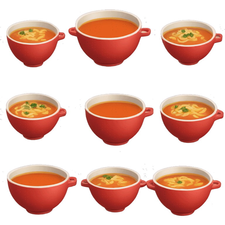 soup in a red bowl emoji