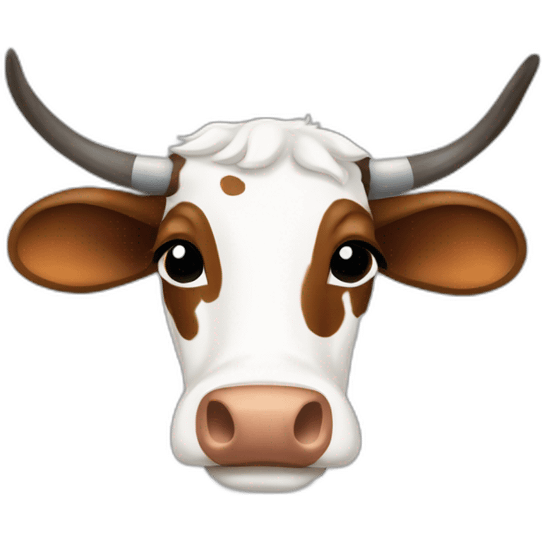 SPECKLED LONGHORN COW LONG LONG LONG HAPPY emoji