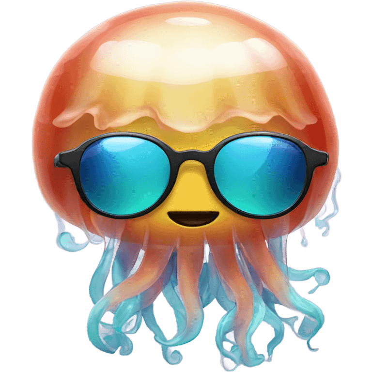 jellyfish with sunglasses emoji