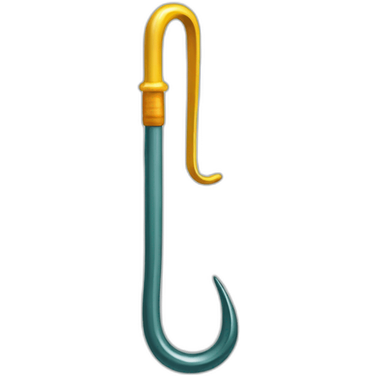 fishing hook with long line  emoji