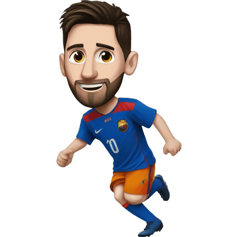 Messi holds the Armenian flag emoji