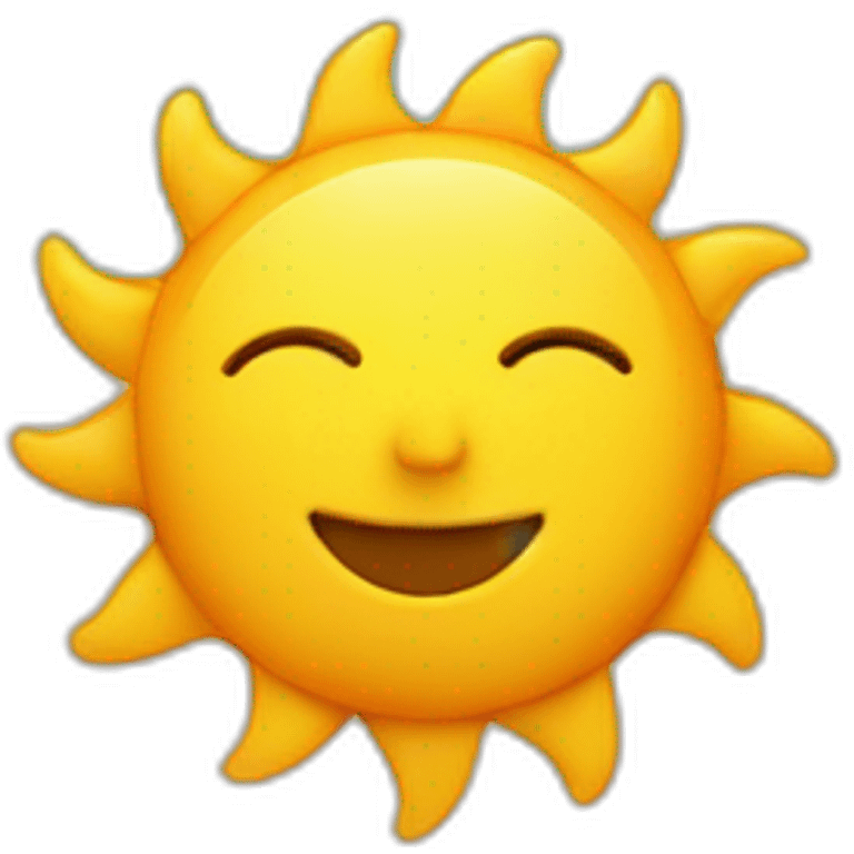 Sun in a beach graphic emoji