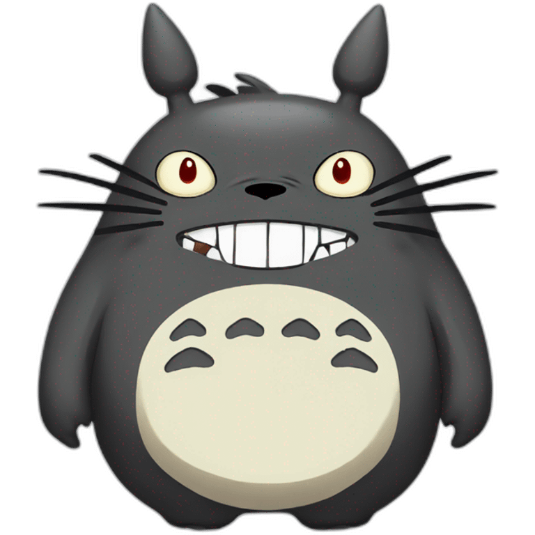 Angry dark Totoro emoji