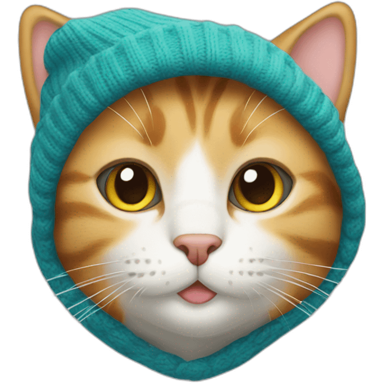 Cat with a beanie emoji