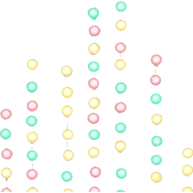 pastel colored xmas lights emoji