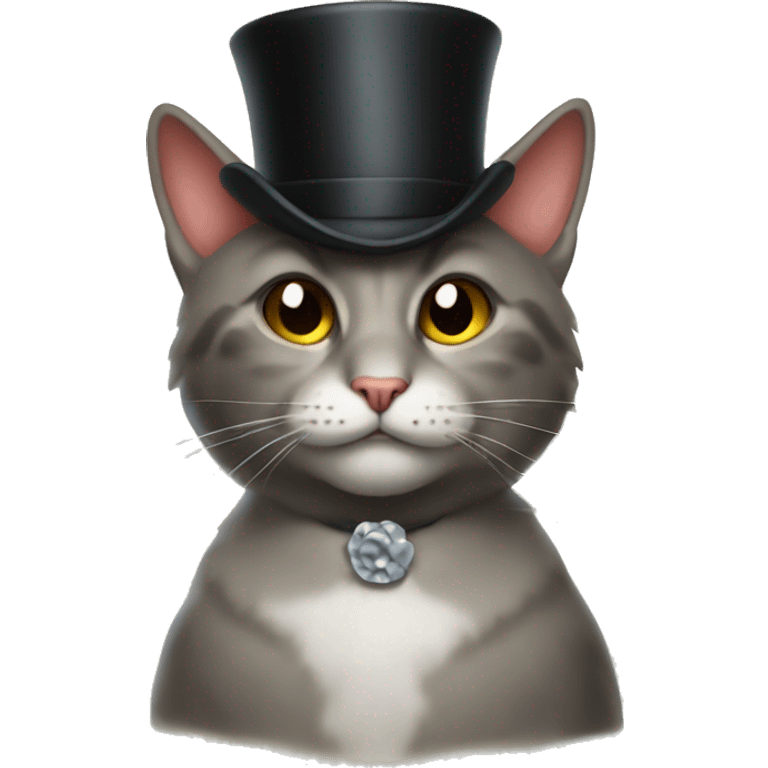 cat tophat emoji