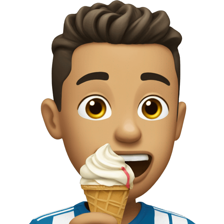 Ronaldo eats ice cream emoji