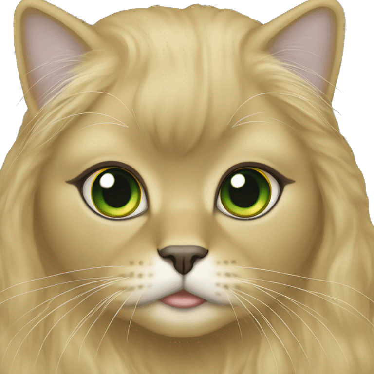 Female Golden Persian with green eyes emoji