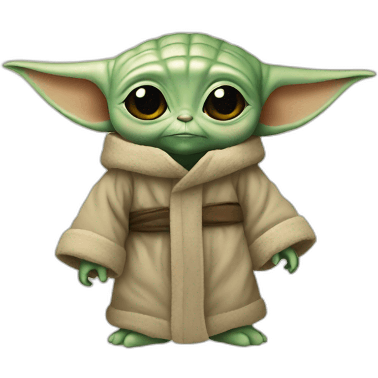 Baby Yoda com raiva emoji