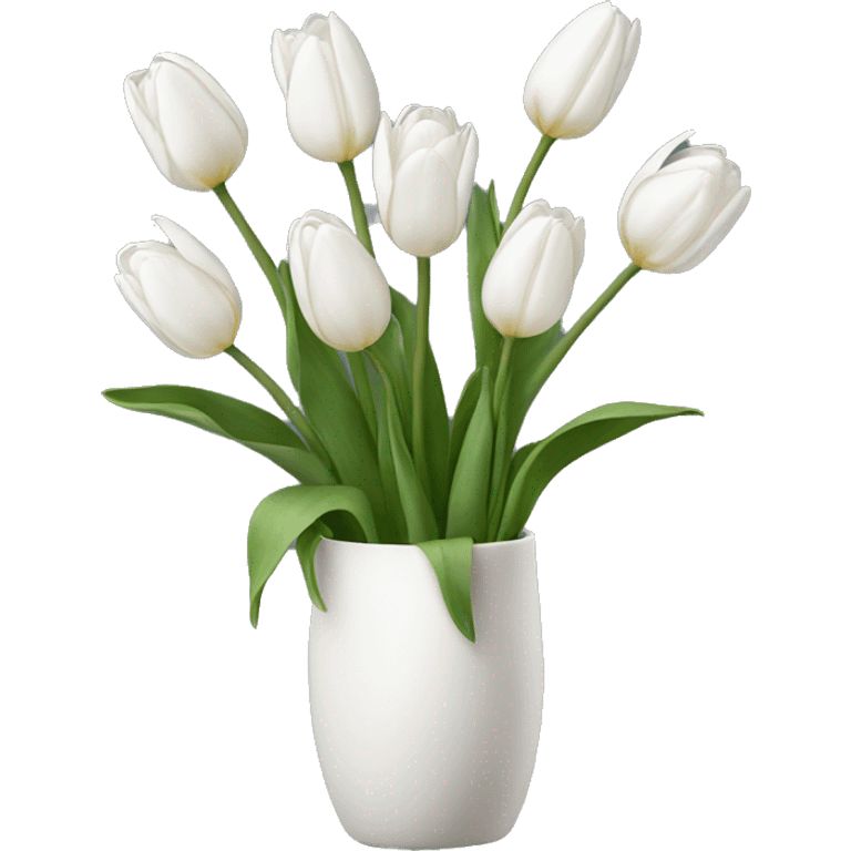 white tulips emoji