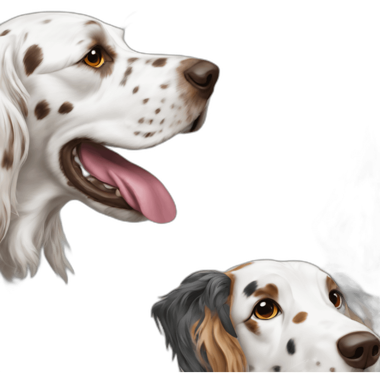 english setter and woodcock emoji