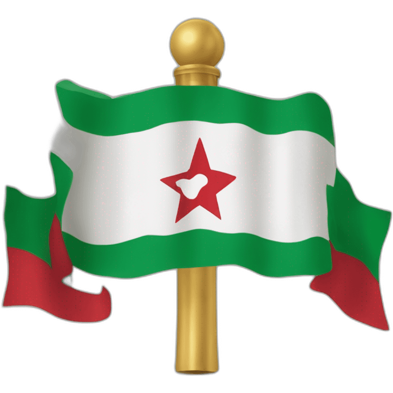 Drapeau algérien et marocain emoji