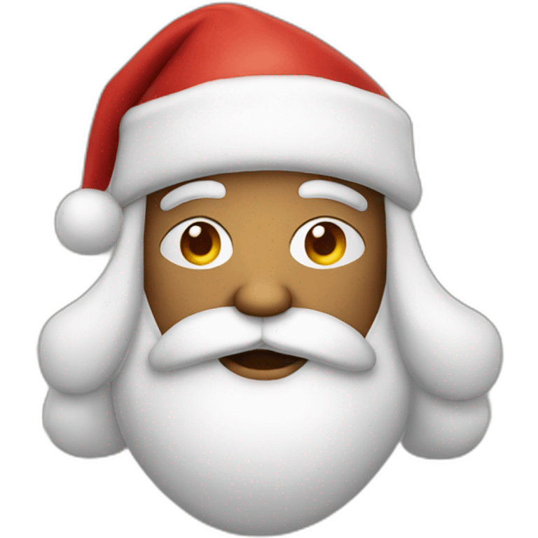 santa with his eyes closed shut emoji