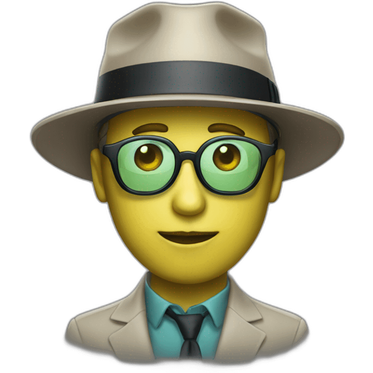 uranium in hat and glasses emoji