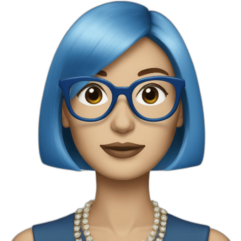 Anna wintour blue hair emoji