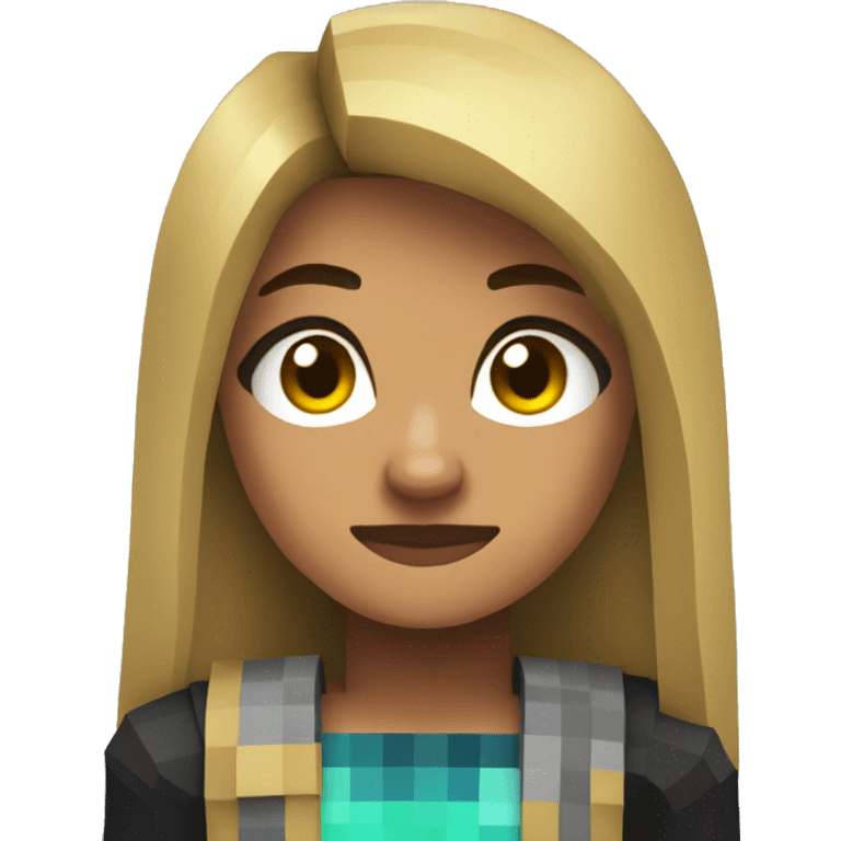 Woman minecraft player emoji