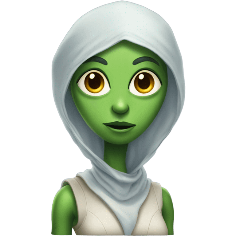 Alien reptilian woman, working emoji