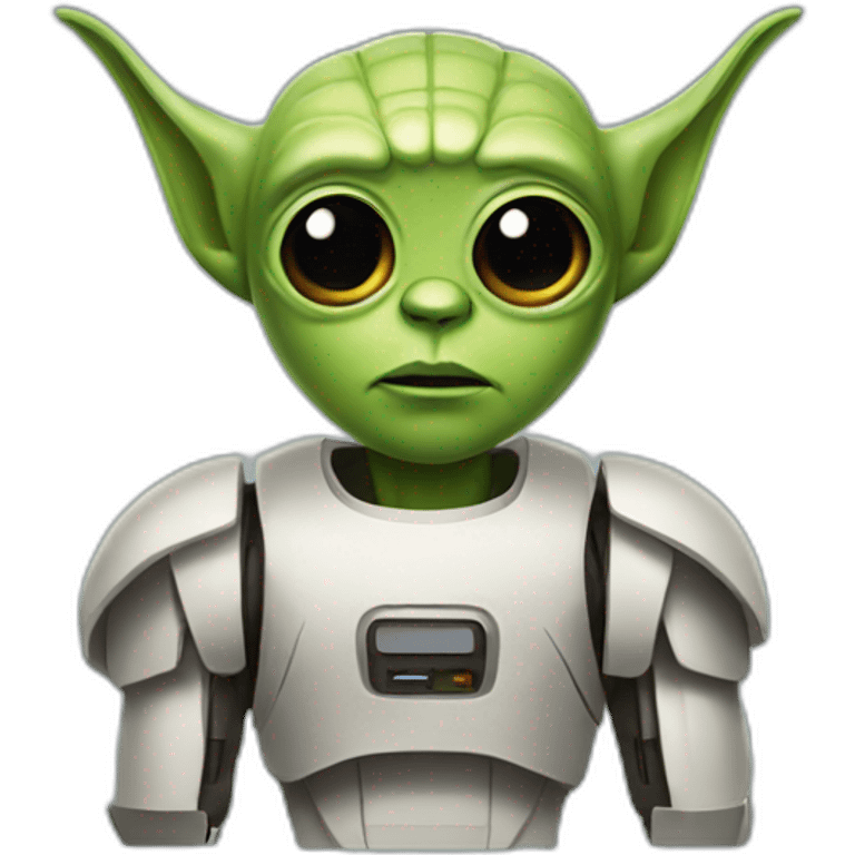 robot with yoda ears emoji