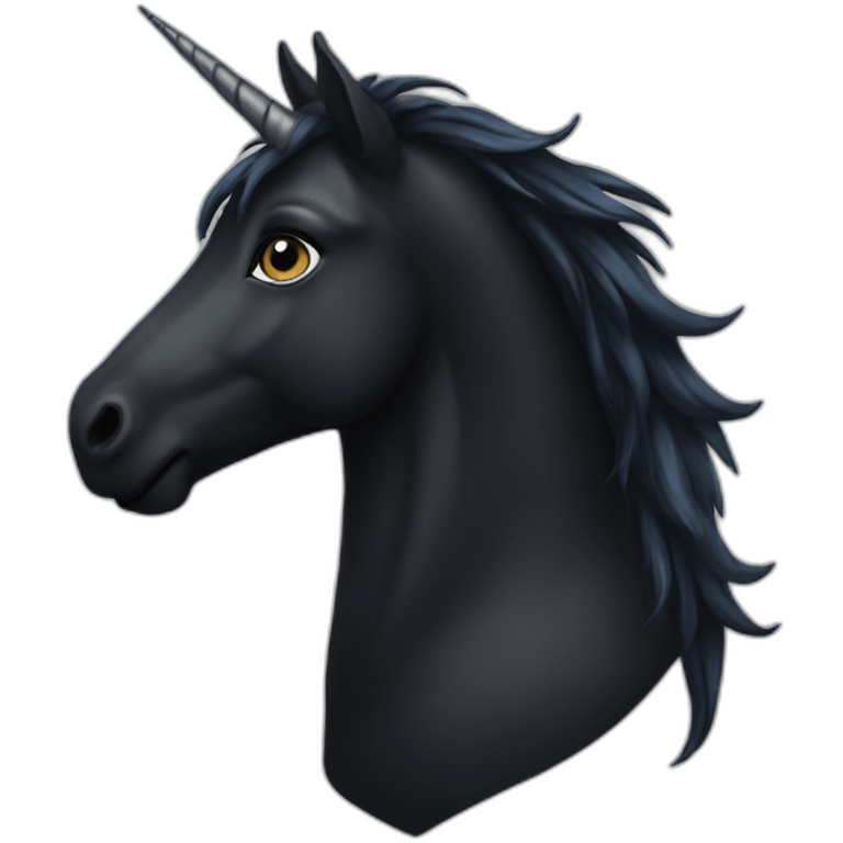 Black unicorn emoji