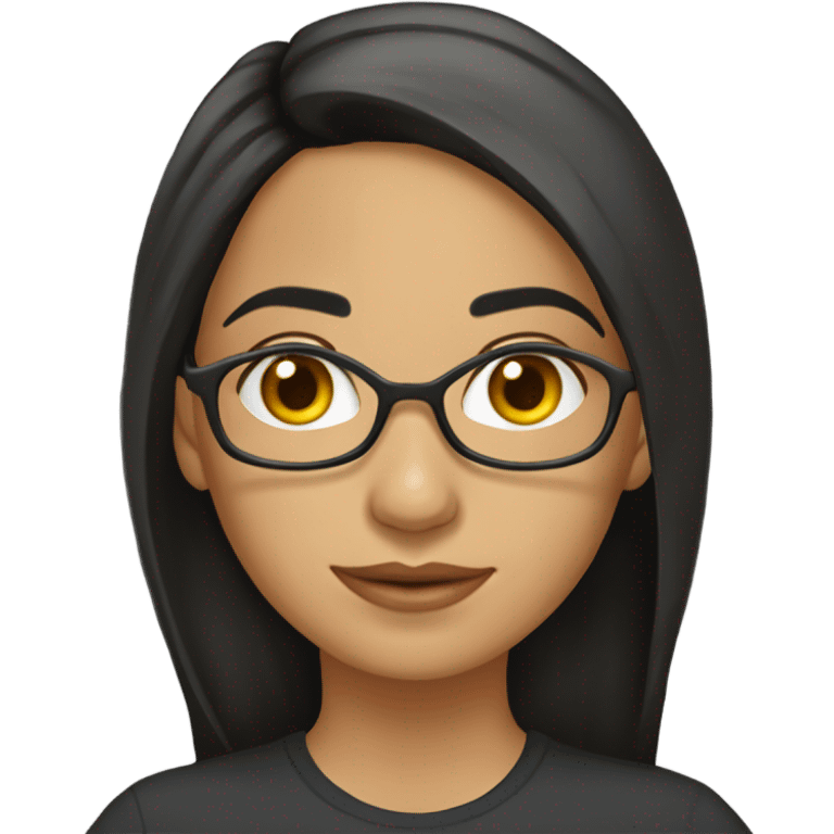 Profesora-joven-colombiana-cabello MORENO LARGO-bata emoji