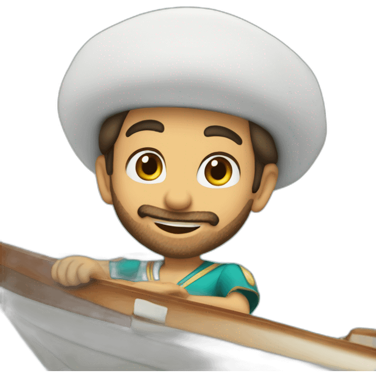 prince ali on a speedboat emoji