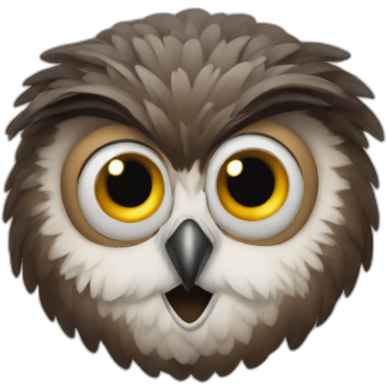 a goofy owl emoji