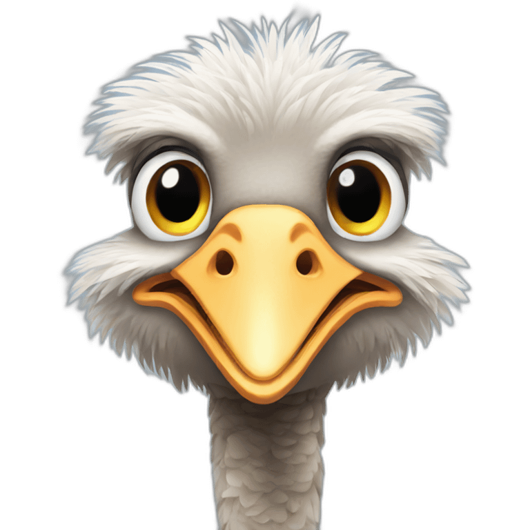 cute ostrich emoji