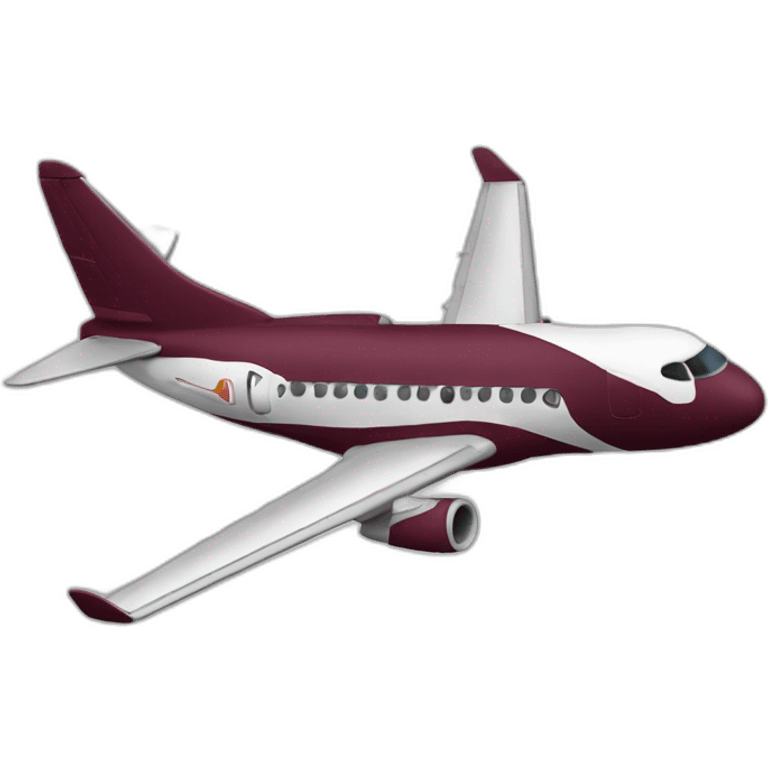 avion color vinotinto y blanco emoji