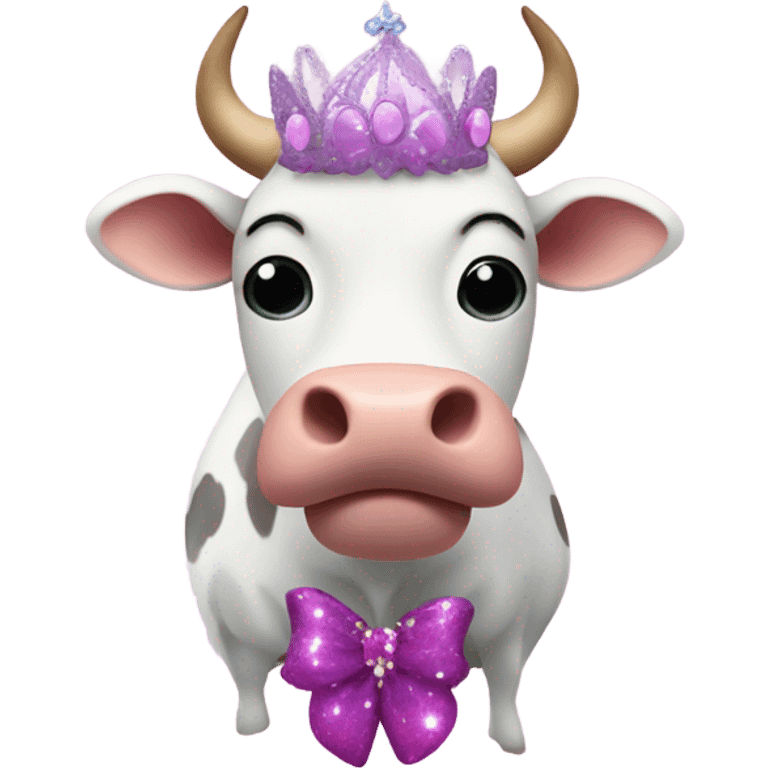 Cow dressed as a sugar plum fairy emoji