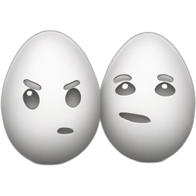 two cracked eggs emoji