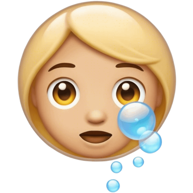 emoji make a bubble emoji