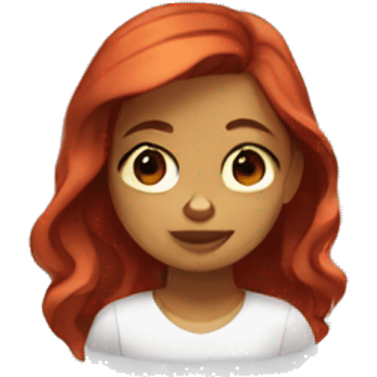 A girl with red hair  emoji