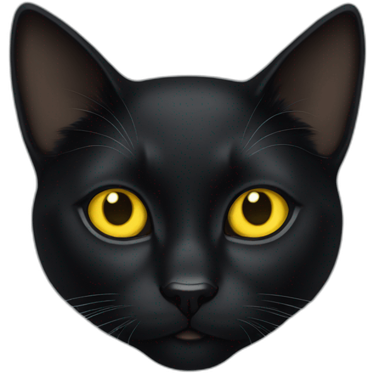  Black cat with yellow eyes  emoji