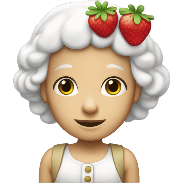 white skinned strawberry shortcake  emoji