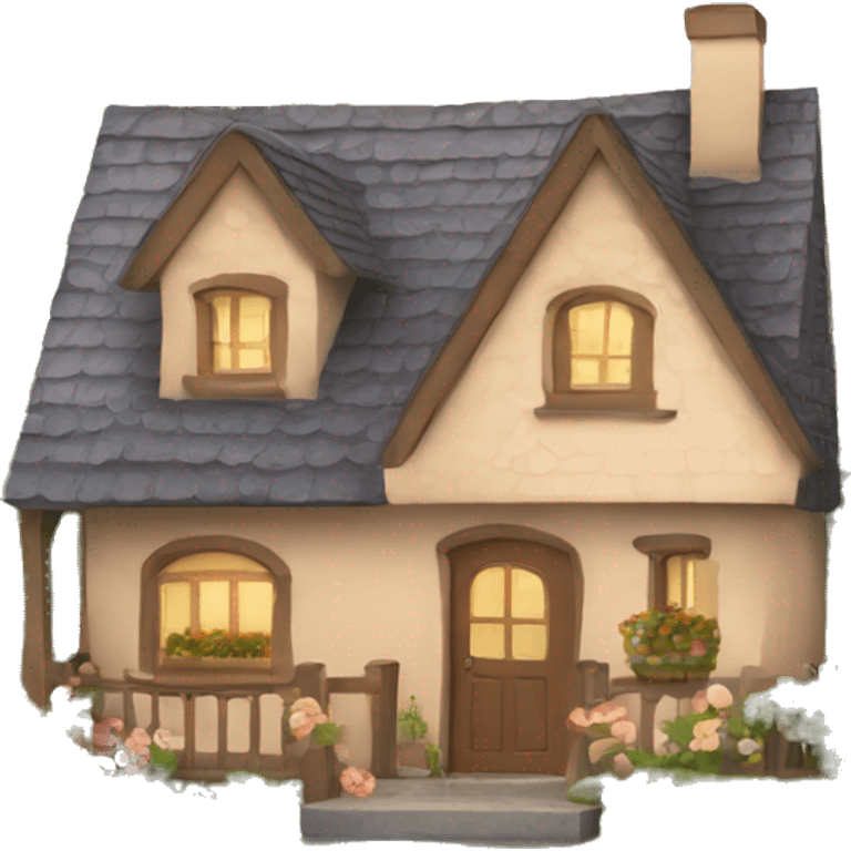 cozy cottage house  emoji