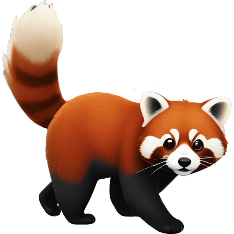 red panda walking on the street emoji